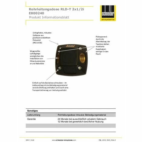 SCHNEIDER ELECTRIC SCHNEIDER Rohrleitungsdose Top RLD-T 2x1/2i 15-22 mm Brandneu ⭐ SCHNEIDER ELECTRIC SCHNEIDER Rohrleitungsdose Top RLD-T 2x1/2i 15-22 Mm ❤️ -SCHNEIDER ELECTRIC SHOP 25124753 3