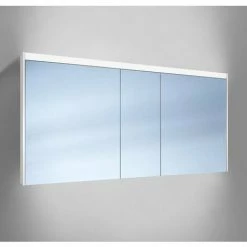 Besorgen 🔥 SCHNEIDER ELECTRIC Schneider O- Line LED Spiegelschrank 012 150/3/LED, 3 Türen, Beleuchtung Oben, Ausführung: EU-Norm/Korpus Weiss - 164.150.02.02 🔥