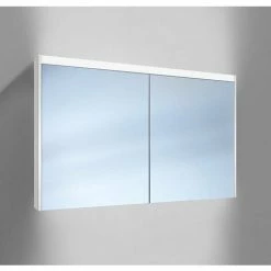 Bestpreis 🛒 SCHNEIDER ELECTRIC Schneider O-Line LED Spiegelschrank 012 120/2/LED, 2 Türen, Beleuchtung Oben Und Unten, Ausführung: EU-Norm/Korpus Weiss - 164.320.02.02 🤩