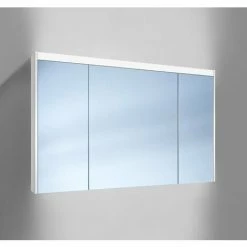 Bestes Angebot 😉 SCHNEIDER ELECTRIC Schneider O-Line LED Spiegelschrank 015 120/3/LED, 3 Türen, Beleuchtung Oben, Ausführung: CH-Norm/Korpus Weiss - 165.121.01.02 🔥