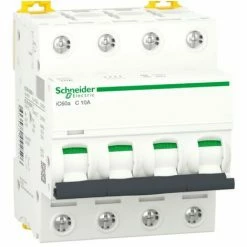 Aktion 🥰 SCHNEIDER ELECTRIC Motorschutzschalter Schneider 4P 10A 4,5 KA C 4 Module A9F64410 ✔️