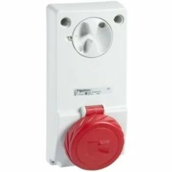 Brandneu 👏 SCHNEIDER ELECTRIC Schneider Vertikale Verriegelte Steckdose 3X16A+NT 400V IP65 82086 😀