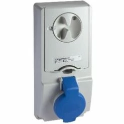 Budget 🌟 SCHNEIDER ELECTRIC Schneider Steckdose Mit Vertikaler Verriegelung 2X16A+E 230V IP44 82131 🔔