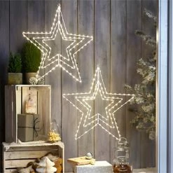 Schlussverkauf 👏 SCHNEIDER ELECTRIC Stern Mobilé 3 Rotierende Sterne Adventsdeko Weihnachtsdekoration 105 LED ø56 Cm 🎁