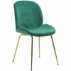 Besorgen 😀 SCHNEIDER ELECTRIC Stuhl Velvet - Samtbezug Grün Esszimmerstuhl Besucherstuhl Metall Max. 120kg 🔔