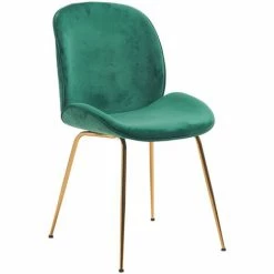 Besorgen 😀 SCHNEIDER ELECTRIC Stuhl Velvet - Samtbezug Grün Esszimmerstuhl Besucherstuhl Metall Max. 120kg 🔔