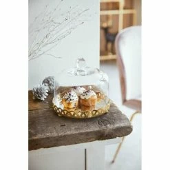 Beste Bewertungen von ⌛ SCHNEIDER ELECTRIC Metall-Tablett Glasglocke Mit Spiegelboden Und Verziertem Rand Metall/Glas H16cm 🎁