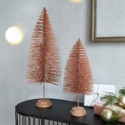 Am billigsten 😍 SCHNEIDER ELECTRIC Deko-Tannen-Set 2-tlg. Glitzer Weihnachtsdekoration Funkelnde Tannenbäume XMAS 🔥