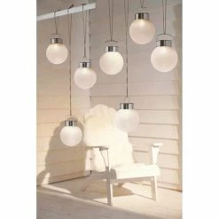 Budget ✨ SCHNEIDER ELECTRIC LED Hänge-Solarleuchte Kugel Außenleuchte Dämmerungsautomatik Metall Kunststoff 👏