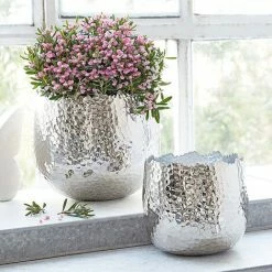 Rabatt 👏 SCHNEIDER ELECTRIC 2-tlg. Übertopf- Set Blumentopf Blumenübertopf Pflanzgefäß Dekotopf Leaf 😉