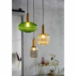 Bester Verkauf 💯 SCHNEIDER ELECTRIC Hängeleuchte Cristal - Mit Lampenschirm Glaskörper Grün Deko-Lampe - Metall Glas 😉 -SCHNEIDER ELECTRIC SHOP 45872988 4