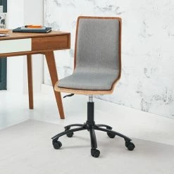 Schlussverkauf 🛒 SCHNEIDER ELECTRIC Holz-Drehstuhl Lara - Gepolsterte Sitzfläche, Schreibtischstuhl Drehsessel Holz ❤️