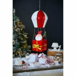 Blitzangebot 🔔 SCHNEIDER ELECTRIC Deko-Objekt Weihnachtsmann Balloon Metall Weihnachtsdekoration Rot XMAS Ca. H78 Cm 🤩