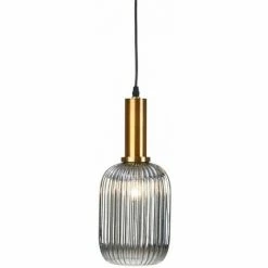 Rabatt 🔥 SCHNEIDER ELECTRIC Hängeleuchte Hängelampe Marilyn - Glaskörper Aus Grau Getöntem Glas Deko-Lampe 💯