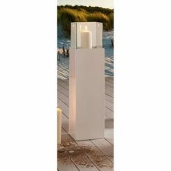 Budget 🔥 SCHNEIDER ELECTRIC Windlichtsäule Bodenwindlicht Kerzenhalter Wohnzimmerdeko Glossy 80 Cm 🔔