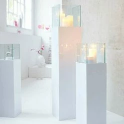 Budget 🔥 SCHNEIDER ELECTRIC Windlichtsäule Bodenwindlicht Kerzenhalter Wohnzimmerdeko Glossy 80 Cm 🔔 -SCHNEIDER ELECTRIC SHOP 45873272 4