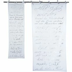 Budget 😉 SCHNEIDER ELECTRIC Organdy-Vorhang X-Mas-Song Mit Silberfarbenen Foliendruck Lied Halbtransparent 45x150 Cm 😀 -SCHNEIDER ELECTRIC SHOP 45873276 3