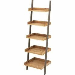 Aktion 🥰 SCHNEIDER ELECTRIC Leiterregal Holzregal Leiterregal Treppenregal Bücherregal Lonne Holz 155cm Hoch 💯