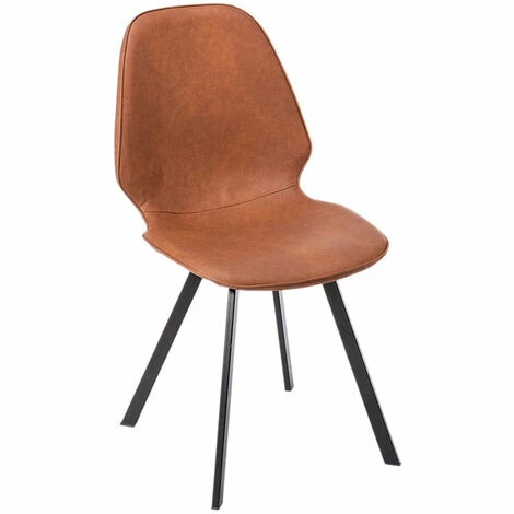 SCHNEIDER ELECTRIC Stuhl Greg - hellbrsune Lederoptik, mattschwarze Beine Esszimmerstuhl Metall Aktion 🌟 SCHNEIDER ELECTRIC Stuhl Greg - Hellbrsune Lederoptik, Mattschwarze Beine Esszimmerstuhl Metall 😍 -SCHNEIDER ELECTRIC SHOP 45873321 2