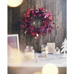 Aktion 🤩 SCHNEIDER ELECTRIC Deko-Kranz Türkranz Beerenkranz Red Berry Herbstdeko Tannenzapfen Dekopflanzen 🎁