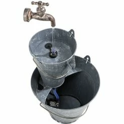 Budget 🎁 SCHNEIDER ELECTRIC LED Gartenbrunnen Zinkeimer Zierbrunnen Stufenbrunnen Gartendeko Wasserspiel 🎁 -SCHNEIDER ELECTRIC SHOP 45873458 3