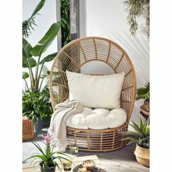 Bester Verkauf ⭐ SCHNEIDER ELECTRIC Outdoor-Korbsessel Gartensessel Lounge Sessel Mit Sitzpolster 114 X 85 X 144 Cm 👍