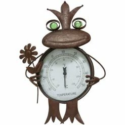 Angebote 👍 SCHNEIDER ELECTRIC Thermometer Außenthermometer Gartenthermometer Frosch Rost ø25 Cm Braun 🤩