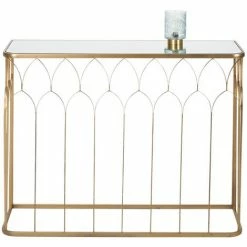 Top 10 👍 SCHNEIDER ELECTRIC Konsolentisch Luisa - Elegante Form Beistelltisch Anrichte Raumteiler Gold Glas 🛒 -SCHNEIDER ELECTRIC SHOP 51174821 5