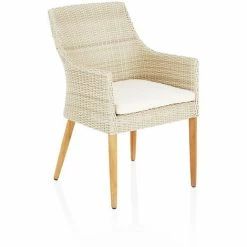 Auslauf 💯 SCHNEIDER ELECTRIC Outdoor-Stuhl Gartenstuhl Balkonstuhl Nora Mit Sitzauflage Modern Kunstrattan 🛒