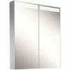 Neu 🤩 SCHNEIDER ELECTRIC Schneider ARANGALINE LED Lichtspiegelschrank, 2 Doppelspiegeltüren, 70x70x12cm, 160.470.02.41, Ausführung: EU-Norm/Korpus Silber Eloxiert - 160.470.02.50 🤩