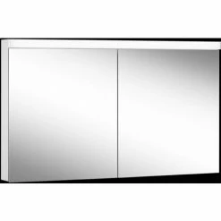 Am billigsten 🔔 SCHNEIDER ELECTRIC Schneider LOWLINE Plus LED Lichtspiegelschrank, 2 Doppelspiegeltüren, 130x74,8x13,5cm, 172.130., Ausführung: EU-Norm/Korpus Weiss/4000K - 172.130.02.02 🎁