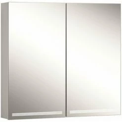 Bestes Angebot ⌛ SCHNEIDER ELECTRIC Schneider GRACELINE LED Lichtspiegelschrank, 2 Doppelspiegeltüren, 80x70x12cm, 116.480., Ausführung: CH-Norm/Korpus Silber Eloxiert - 116.480.01.50 🥰