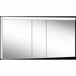 Coupon 😉 SCHNEIDER ELECTRIC Schneider LOWLINE Plus LED Lichtspiegelschrank, 3 Doppelspiegeltüren, 150x74,8x13,5cm, 172.150., Ausführung: CH-Norm/Korpus Weiss/4000K - 172.150.01.02 💯
