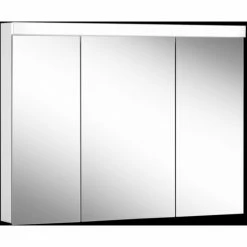 Blitzangebot 🔥 SCHNEIDER ELECTRIC Schneider LOWLINE Plus LED Lichtspiegelschrank, 3 Doppelspiegeltüren, 100x74,8x13,5cm, 172.101., Ausführung: CH-Norm/Korpus Weiss/4000K - 172.101.01.02 👏