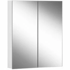 Angebote 😍 SCHNEIDER ELECTRIC Schneider EASY Line Comfort Spiegelschrank, 2 Doppelspiegeltüren, Steckdose Rechts, 60x70x12cm, 177.064., Ausführung: CH-Norm/Korpus Weiss - 177.064.01.02 😍
