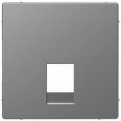 Bestes Angebot 🎁 Abdeckung Für Telefonsteckdosenmechanismus Aus Mattem Polycarbonat In Aluminiumfarbe ELEGANCE - SCHNEIDER ELECTRIC 🛒