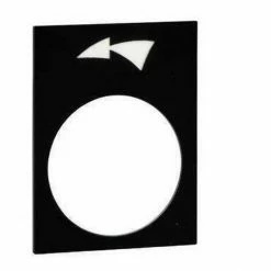 Blitzangebot 👍 Schild 30x40mm Schwarz Linkslauf Langsam Schnell - SCHNEIDER ELECTRIC 👏