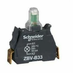 Neu ⭐ Leuchtblock Durchmesser 22 24V Weißer Stecker - SCHNEIDER ELECTRIC 🔔