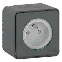 Budget 💯 2 P+E STECKDOSE - GRAU - OBERFLÄCHE - SCHNEIDER ELECTRIC MUR35031 🎁
