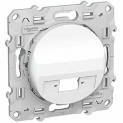 Angebote ⌛ SCHNEIDER ELECTRIC - ODACE WEISS, OPTISCHE BUCHSE 1 AUSGANG, KOMPLETT MIT EINEM KREUZTRÄGER E VDIB6072001 - S520404 🎁