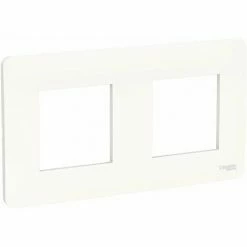 Bestpreis 🎉 SCHNEIDER ELECTRIC SCHNEIDER - 2 POSITIONEN WEISS UNICA STUDIO ABSCHLUSSPLATTE NU200418 - NU200418 🌟