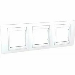 Bestes Angebot 😍 SCHNEIDER ELECTRIC SCHNEIDER UNICA PLATTE - 3 POSITIONEN - 3 X 2 MODULE - HORIZONTAL - WEISS - WEISSE LINIE 😀