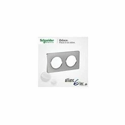 Aktion 🧨 ODACE TOUCH, ALU PLATTE 2 HORIZ. OFFEN. ABSTAND 71MM SCHNEIDER ELECTRIC 🔔