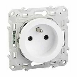 Budget 🎉 ODACE 2P+E STECKDOSE WEIß, KRABEN, 2 SCHNELLANSCHLÜSSE VON P LE SCHNEIDER ELECTRIC 🌟