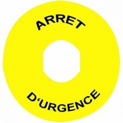 Großhandel 🎉 SCHNEIDER ELECTRIC ZBY8130 RUNDES LEGENDE PLATTE 90 MM DURCHMESSER, LEGENDE NOT-AUS-PLATTE 👍