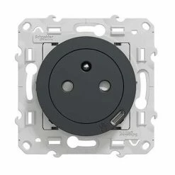 Neu 🧨 SCHNEIDER ELECTRIC SCHNEIDER ODACE 2P+E STECKDOSE + USB TYP-C FLUSH ANTHRAZIT - S540089 😀