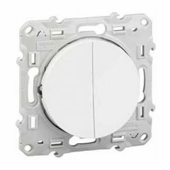 Neu 🎁 SCHNEIDER ELECTRIC S520273 ODACE, DOPPELTER ZWEIWEGE-BELEUCHTETER SCHALTER, 10 A, WEISS ODACE, ZWEIWEGE + ZWEIWEGE BELEUCHTET ⭐
