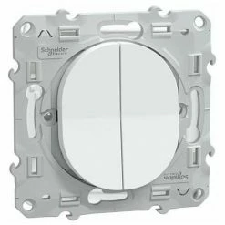 Brandneu ⭐ SCHNEIDER ELECTRIC SCHNEIDER OVALIS ZWEI-WEGE-SCHALTER + WEIßER DRUCK - S320285 🔔 -SCHNEIDER ELECTRIC SHOP 68006082 2