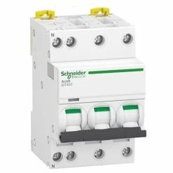 Bestes Angebot 🛒 SCHNEIDER ELECTRIC SCHNEIDER ACTI9 IDT40T LEISTUNGSSCHALTER 25A 3P+N C KURVE 6KA 400V - A9P22725 🌟