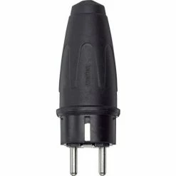 Blitzangebot ✨ Schneider Electric 122151 Schutzkontaktstecker Gummi 250 V Schwarz IP44 ❤️